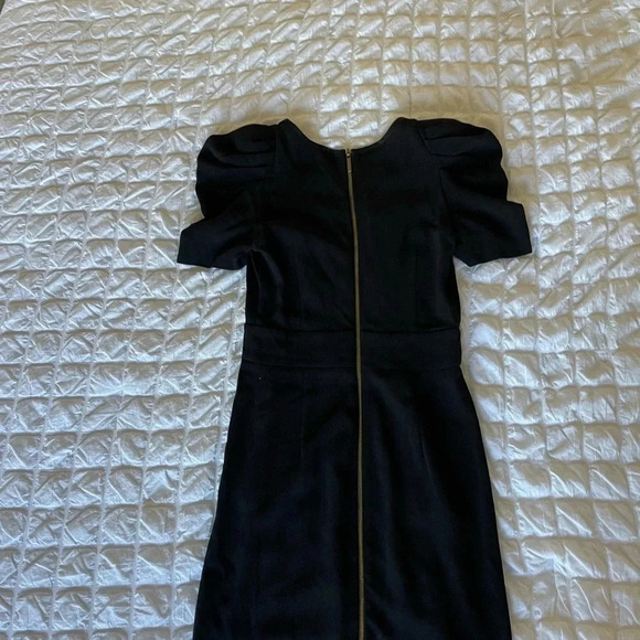 Maje black puff shoulder knit dress - Picture 5 of 9